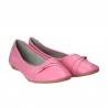 Pantofi Femei, piele, balerini, roz