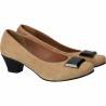 Pantofi din piele, eleganti, femei, maro