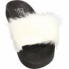 Slapi femei,trendy,cu puf,negru