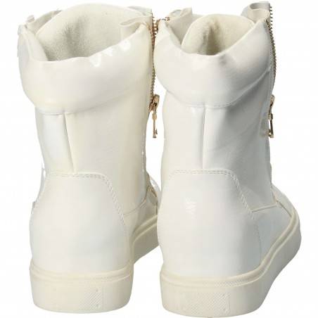 Ghete Femei, piele ecologica, casual, alb