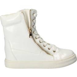 Ghete Femei, piele ecologica, casual, alb