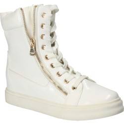 Ghete Femei, piele ecologica, casual, alb
