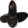 Pantofi Barbati Casual Piele Negru cu Gri