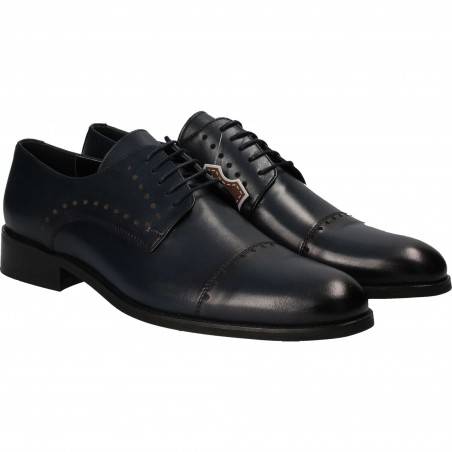 Pantofi din piele, eleganti, barbati, bleumarin