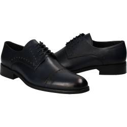 Pantofi din piele, eleganti, barbati, bleumarin