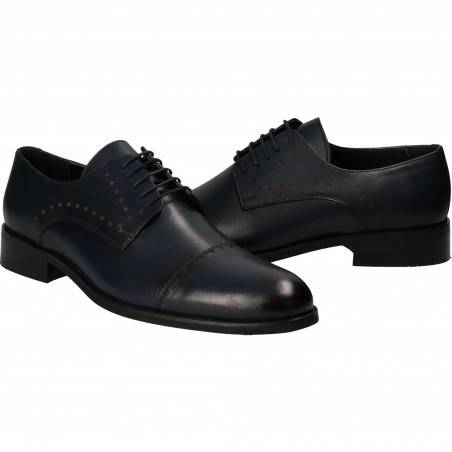 Pantofi din piele, eleganti, barbati, bleumarin