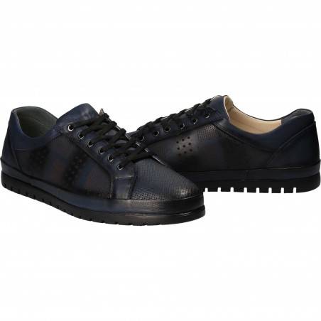 Pantofi barbati piele casual albastru