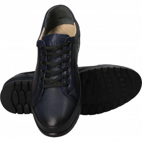 Pantofi barbati piele casual albastru