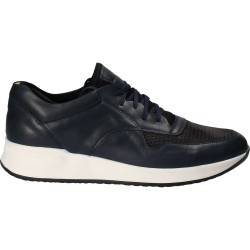 Pantofi Barbati Casual Piele Albastru cu Negru