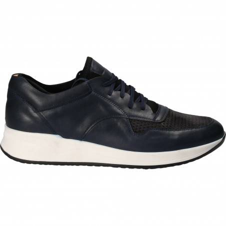 Pantofi Barbati Casual Piele Albastru cu Negru