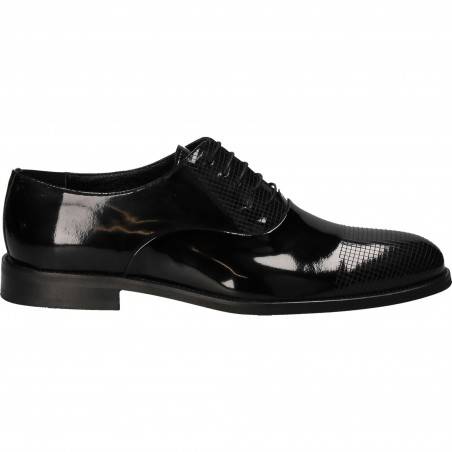 Pantofi din piele, eleganti, barbati, lac negru