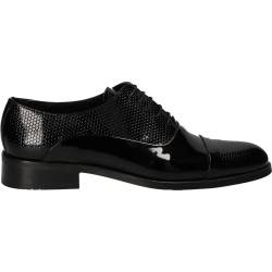Pantofi din piele, eleganti, barbati, lac negru