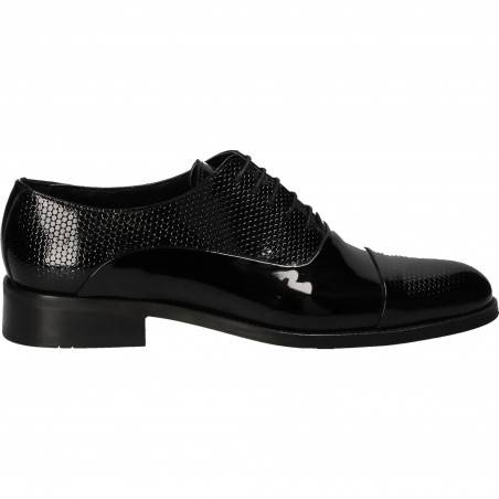 Pantofi din piele, eleganti, barbati, lac negru