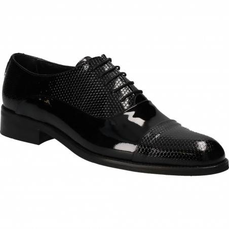 Pantofi din piele, eleganti, barbati, lac negru