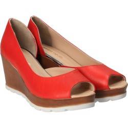 Pantofi Femei, piele, elegant, rosie