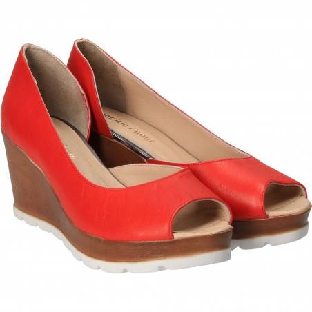 Pantofi Femei, piele, elegant, rosie