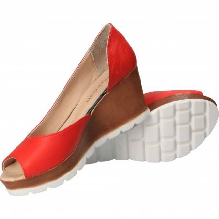 Pantofi Femei, piele, elegant, rosie