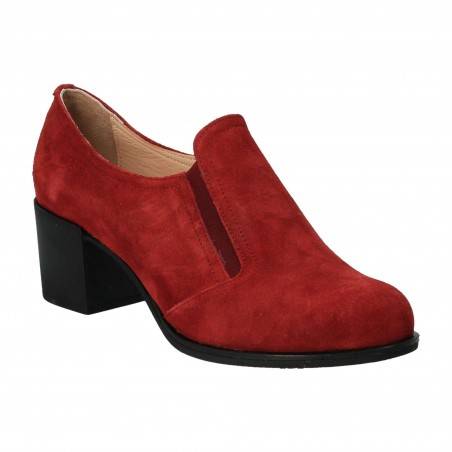 Pantofi din velur, eleganti, femei, rosie