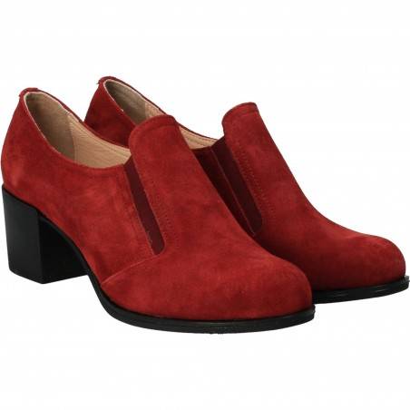 Pantofi din velur, eleganti, femei, rosie
