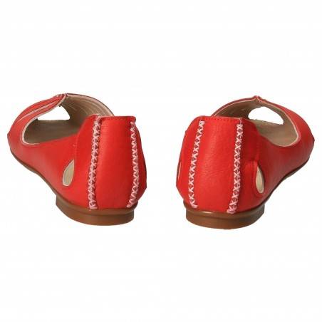 Pantofi Femei, piele, casual, rosu