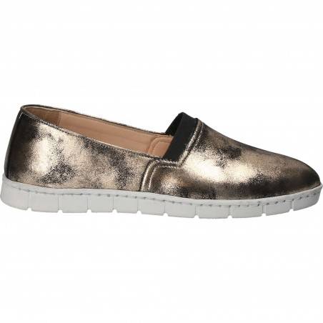 Espadrile dama, piele naturala, gold vintage