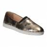 Pantofi Femei, piele, casual, espadrile, auriu