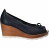 Pantofi Femei, piele, elegant, platforma, albastru