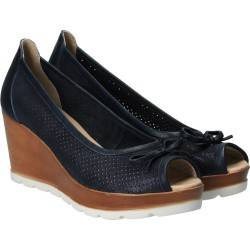 Pantofi Femei, piele, elegant, platforma, albastru
