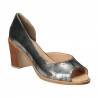 Pantofi Femei, piele, elegant, argintiu