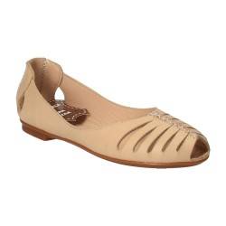 Pantofi Femei, piele, casual, bej