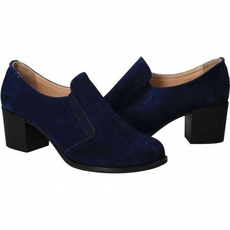 Pantofi din velur, eleganti, femei, albastru