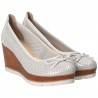 Pantofi Femei, piele, elegant, platforma, alb