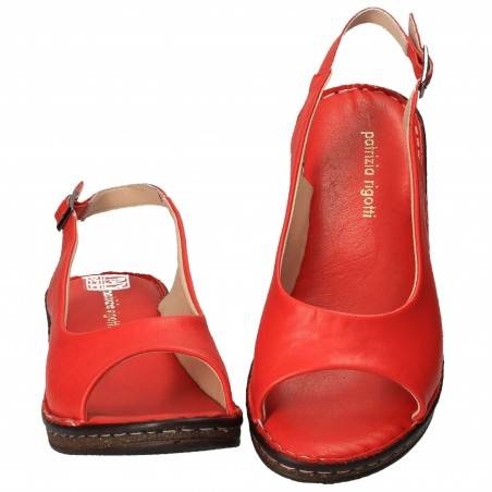 Sandale Femei, elegant, piele, rosu