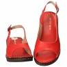 Sandale Femei, elegant, piele, rosu