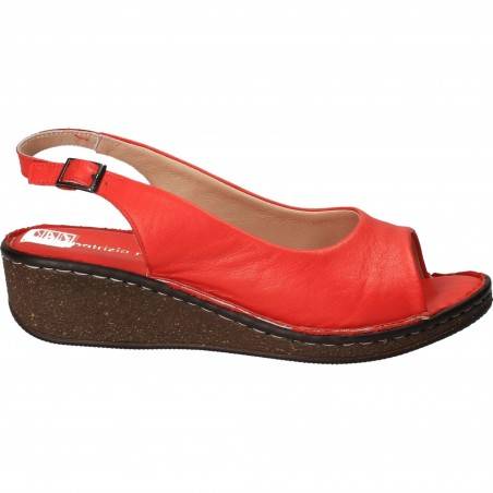 Sandale Femei, elegant, piele, rosu
