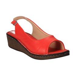 Sandale Femei, elegant, piele, rosu