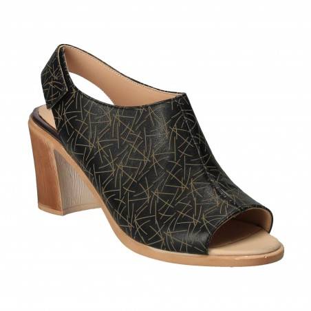 Sandale Elegante Femei Piele Negru VGT17645-1N-281