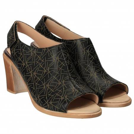 Sandale Elegante Femei Piele Negru VGT17645-1N-281