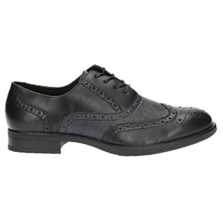 Pantofi Barbati Elegant negru cu gri Oxford