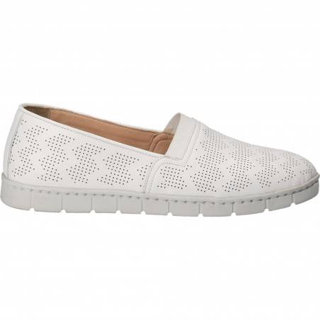 Espadrile albe, din piele naturala, pentru Femei