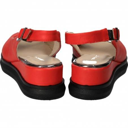 Sandale Femei casual piele rosii