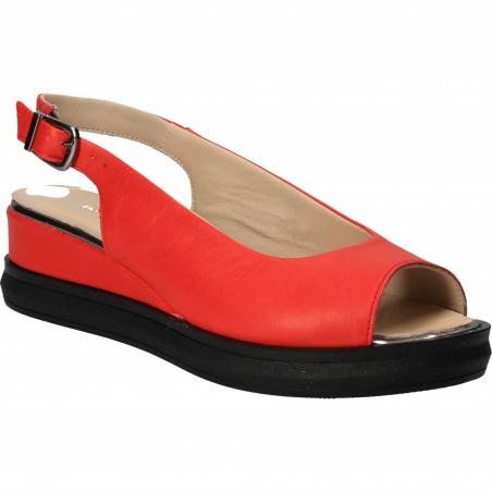 Sandale Femei casual piele rosii