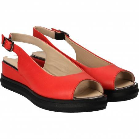 Sandale Femei casual piele rosii