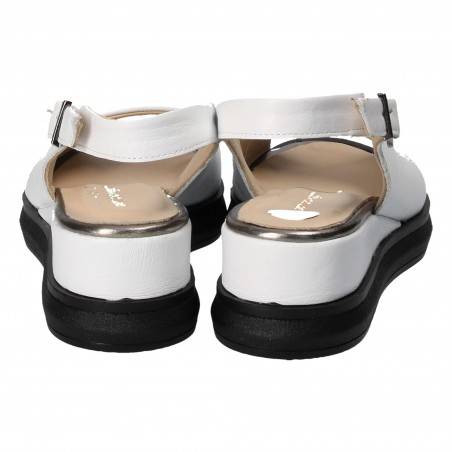 Sandale Femei casual piele albe