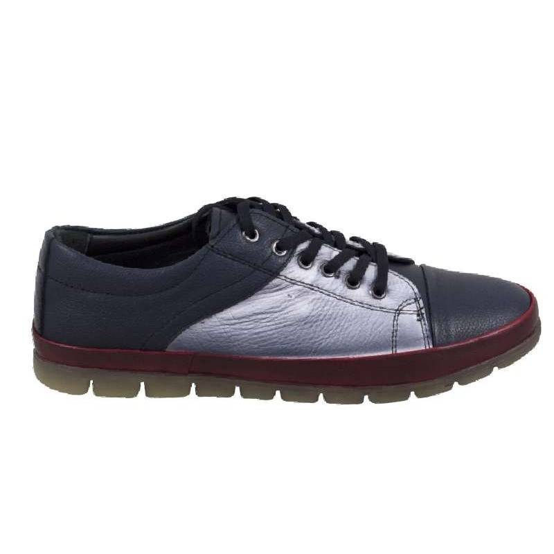 Sneakers dama, piele, cu insertii albe Sneakers dama, piele, cu insertii albe