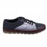 Sneakers dama, piele, cu insertii albe