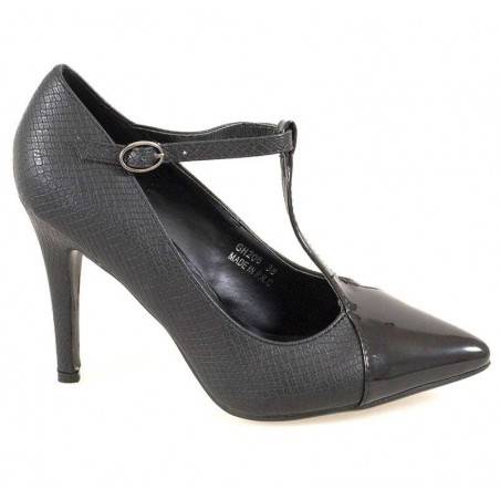 Pantofi Femei Eleganti Negri cu Bareta