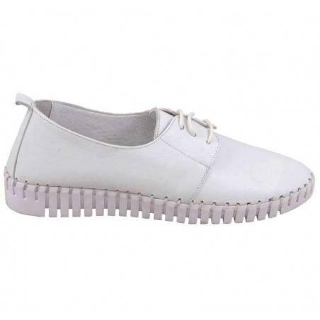 Pantofi femei casual piele albi