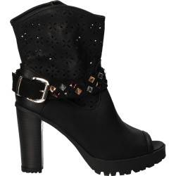 Sandale Femei Inalte Trendy Negre