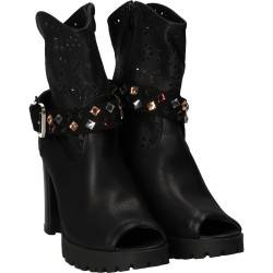 Sandale Femei Inalte Trendy Negre